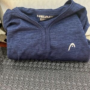 HEAD Womens tennis Navy V-Neck dry fit pull over